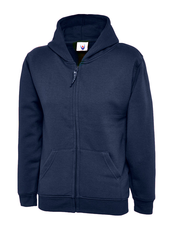 Branded Childrens Classic Full Zip Hooded Sweatshirt