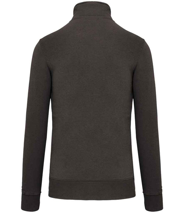Kariban Zip Neck Sweatshirt Dark Grey