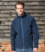 Result Core Printable Soft Shell Jacket Navy/Royal Blue