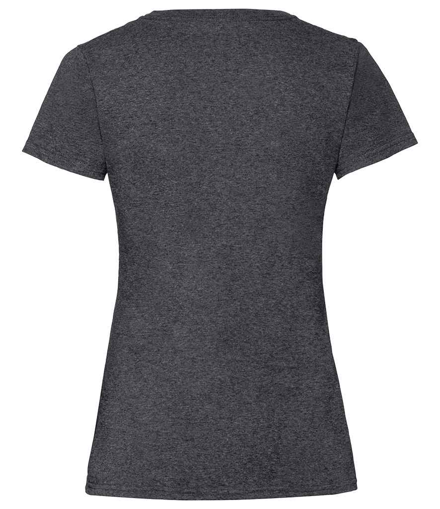 Fruit of the Loom Lady Fit Value V Neck T-Shirt Dark Heather