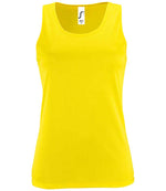 SOL'S Ladies Sporty Performance Tank Top Neon Yellow