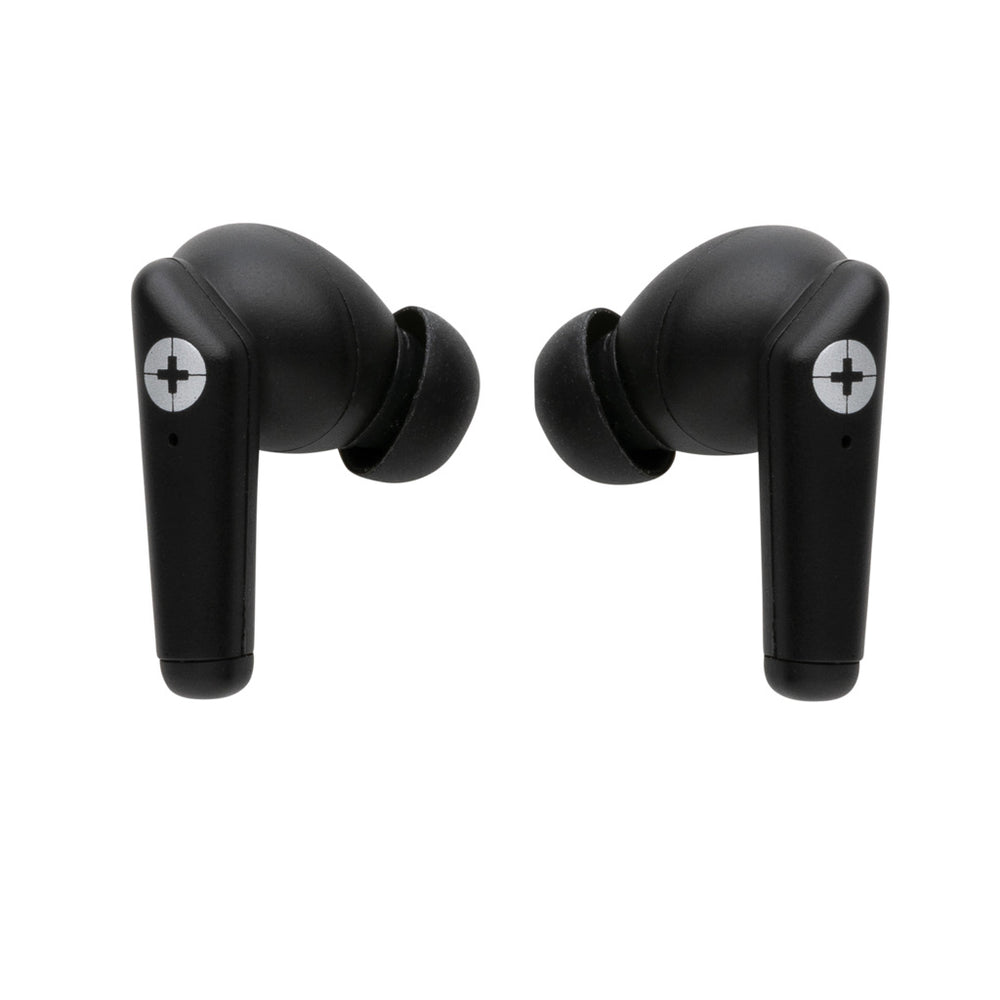 Branded RCS recycled plastic Swiss Peak TWS earbuds 2.0