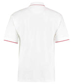 Kustom Kit St Mellion Tipped Cotton Piqué Polo Shirt White/Red