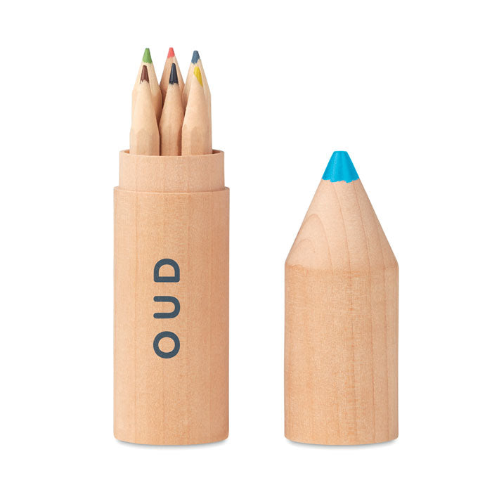 Branded 6 pencils in wooden box