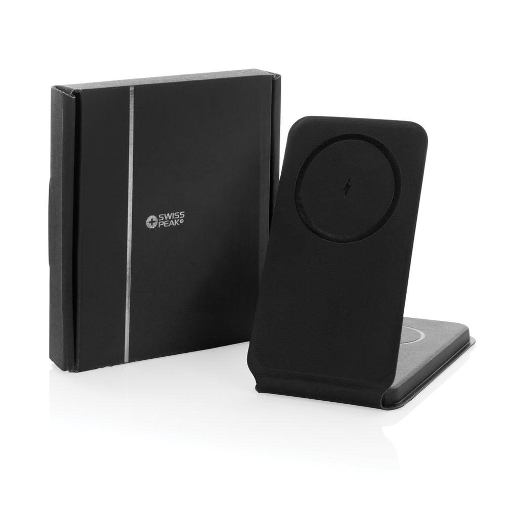 Branded Swiss Peak RCS rPU 15W 3-in-1 magnetic wireless charger