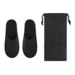 Branded Pair of slippers in pouch