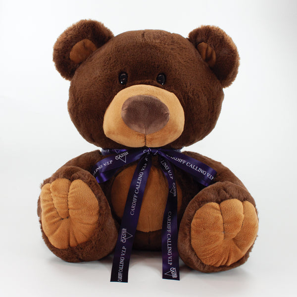 Bow Bear II 35cm Charlton Bear, Chocolate