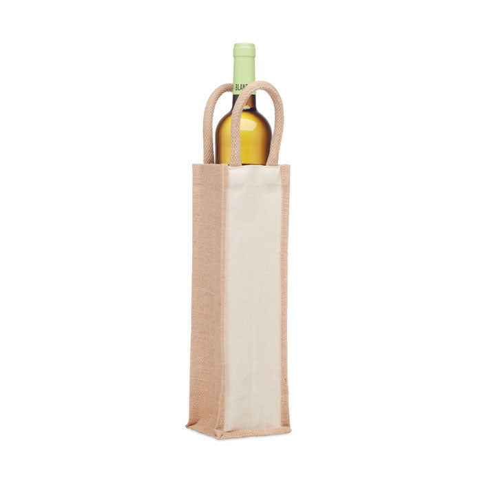 Branded Jute wine bag for one bottle