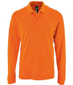 SOL'S Perfect Long Sleeve Piqué Polo Shirt Orange