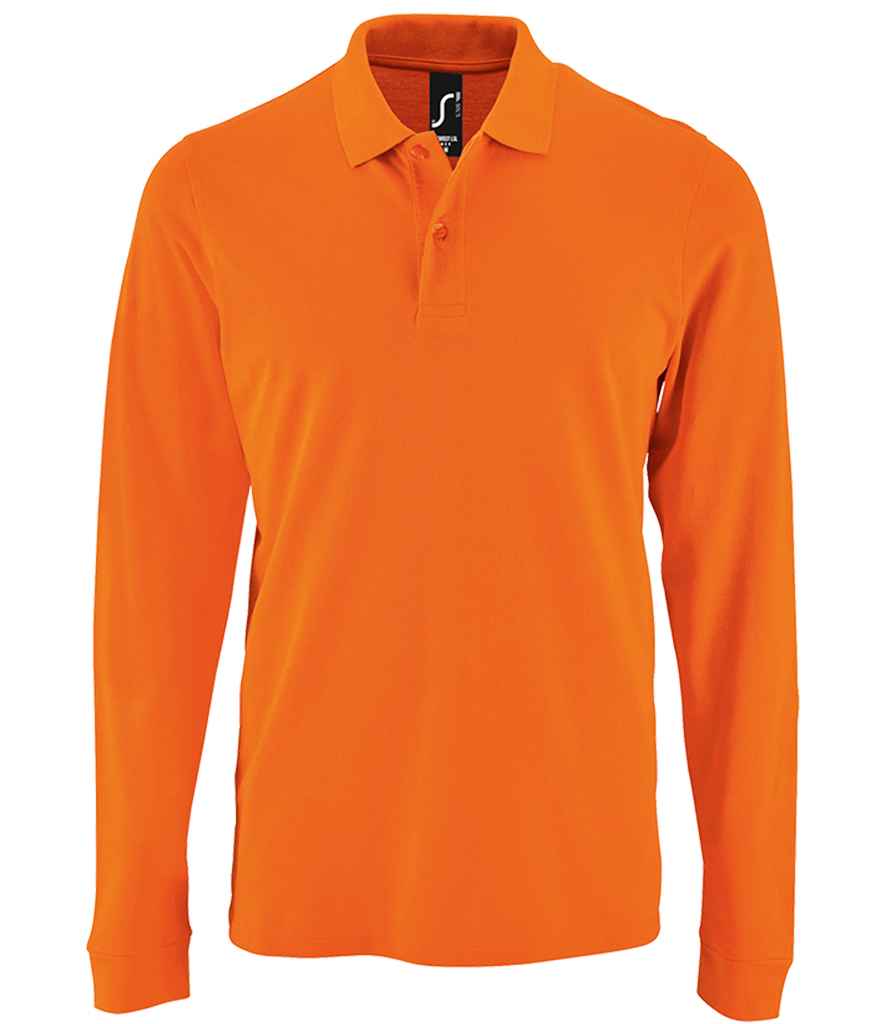 SOL'S Perfect Long Sleeve Piqué Polo Shirt Orange