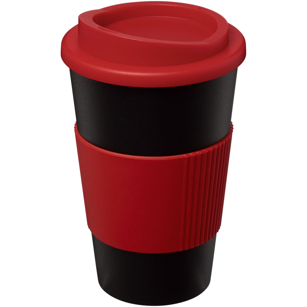 Branded Americano® 350 ml insulated tumbler with grip