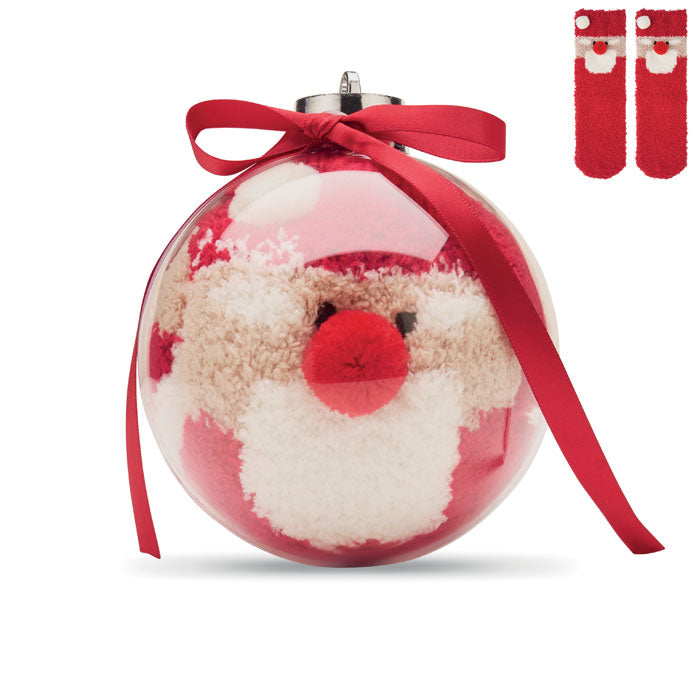 Santa socks in bauble