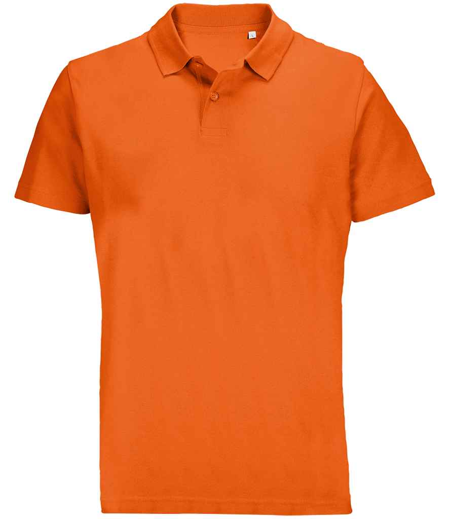 SOL'S Unisex Pulse Twin Piqué Polo Shirt Orange