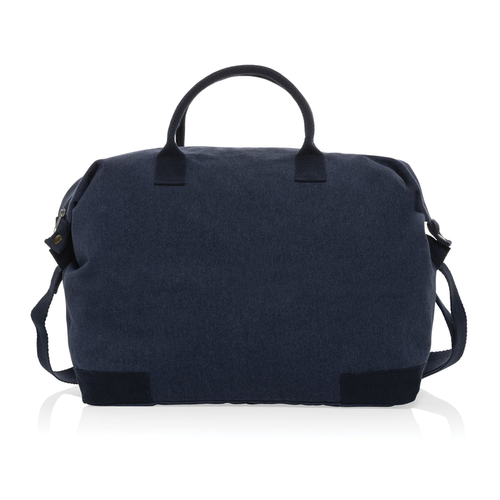 Branded Kezar AWARE™ 500 gsm recycled canvas deluxe weekend bag