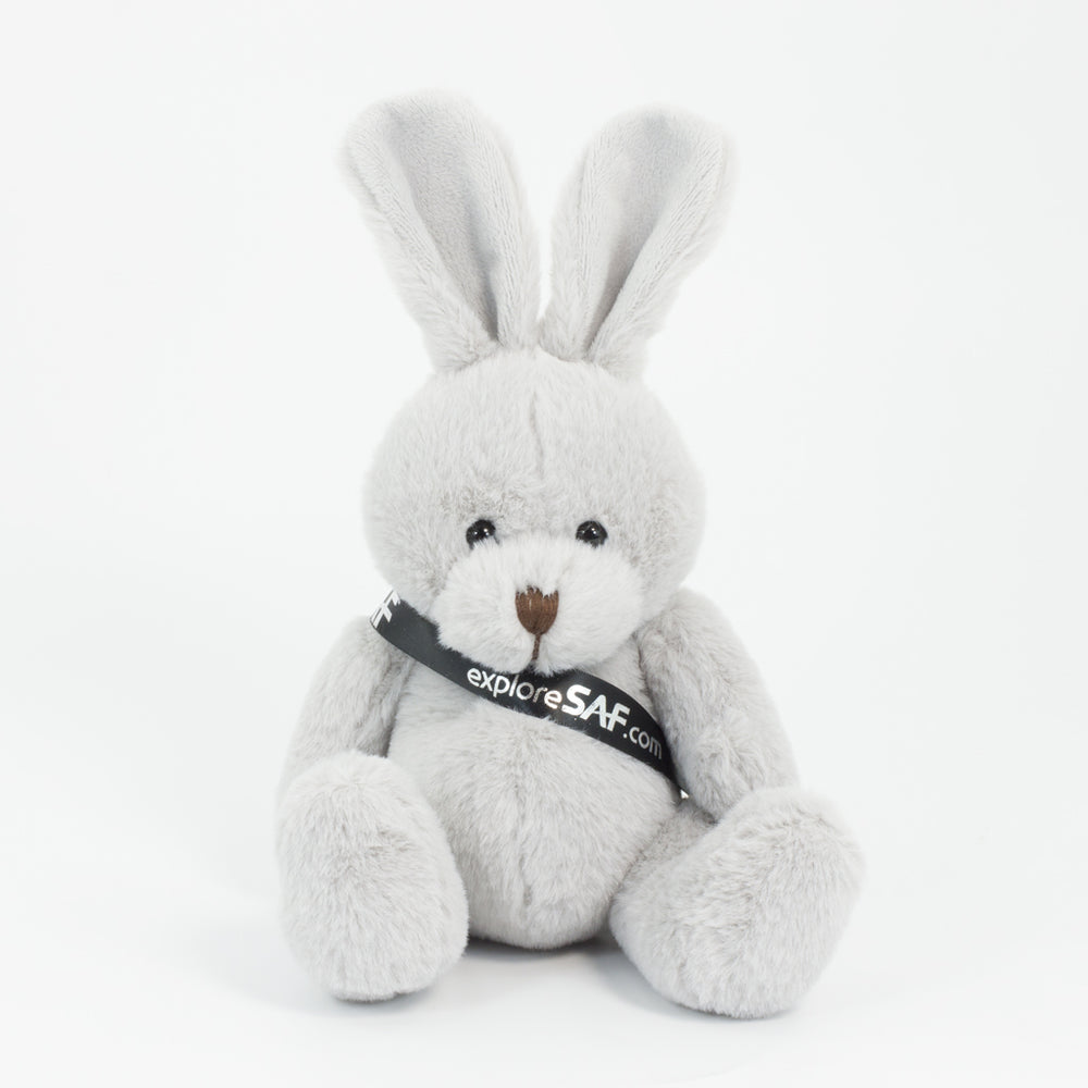 Sash Animal 15cm Rabbit, Grey