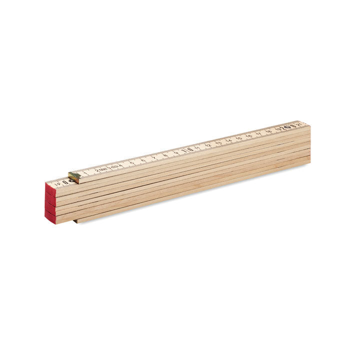 Branded Carpenter ruler in wood 2m
