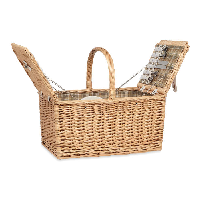 Branded Wicker picnic basket 4 people