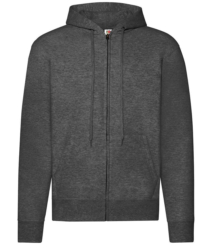 Fruit of the Loom Classic Zip Hooded Sweatshirt Dark Heather