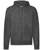 Fruit of the Loom Classic Zip Hooded Sweatshirt Dark Heather