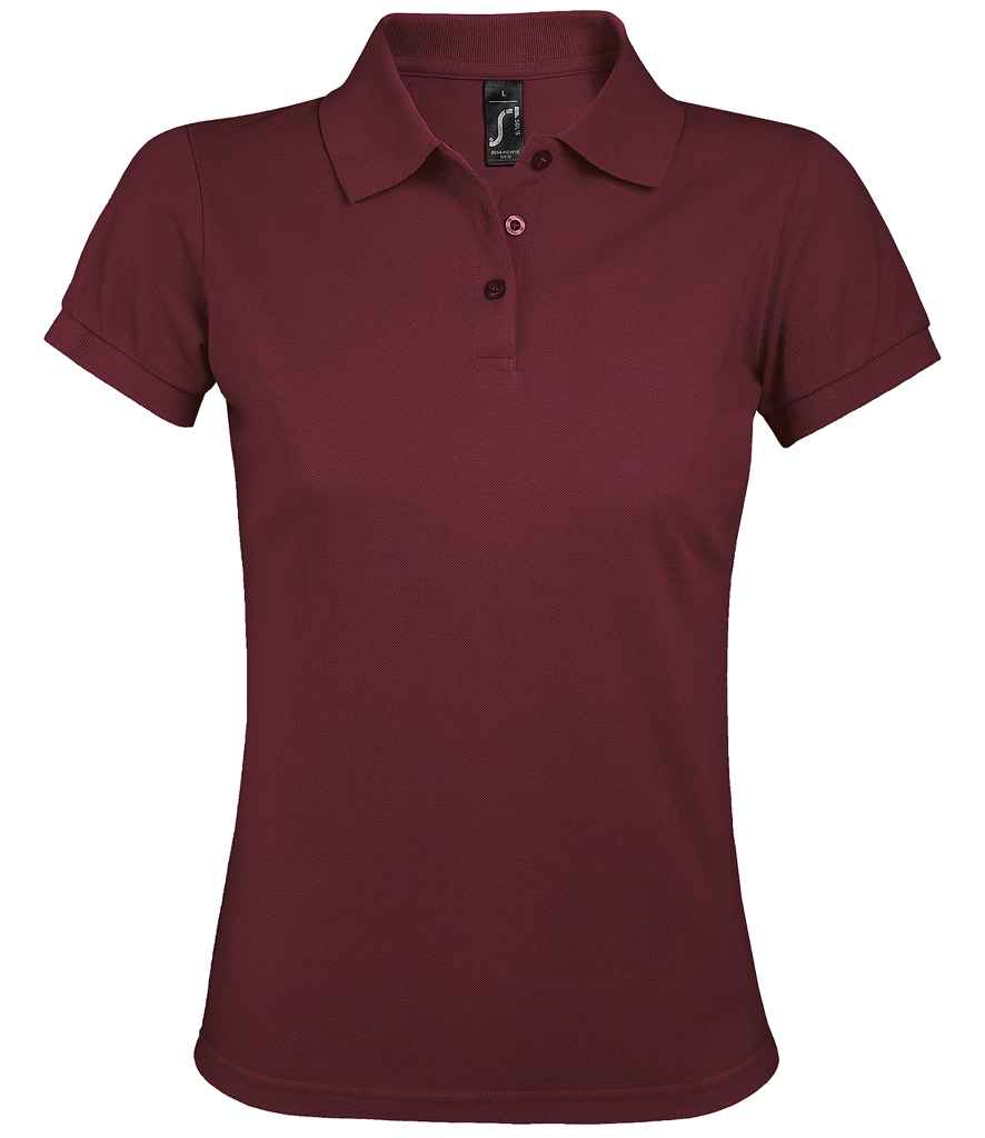 SOL'S Ladies Prime Poly/Cotton Piqué Polo Shirt Burgundy