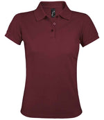 SOL'S Ladies Prime Poly/Cotton Piqué Polo Shirt Burgundy