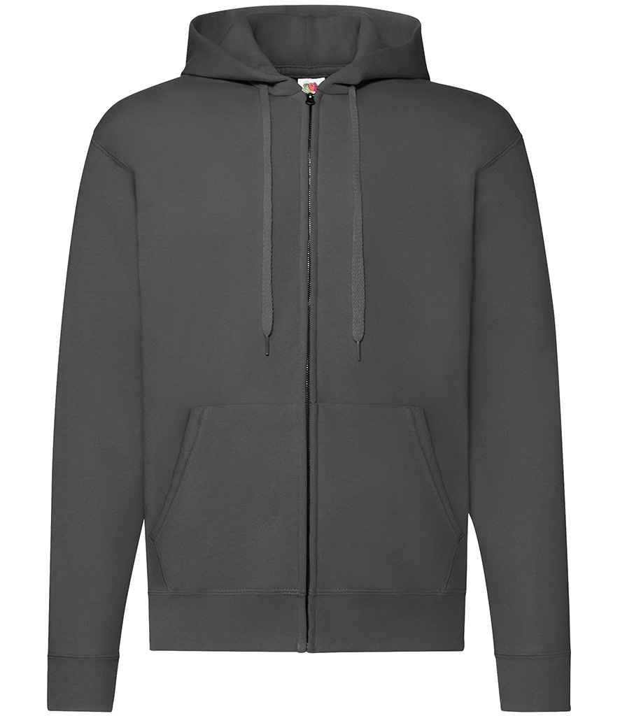 Fruit of the Loom Classic Zip Hooded Sweatshirt Light Graphite