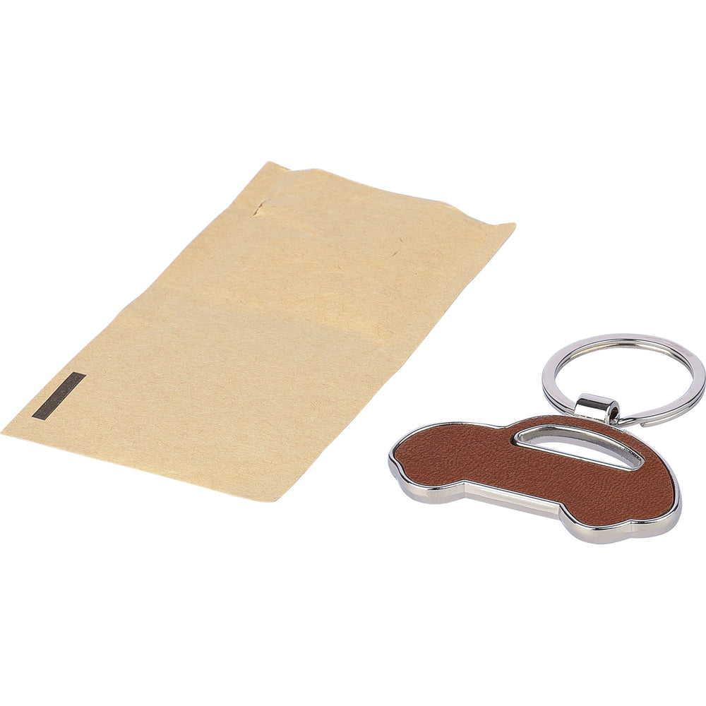 The Joan - Recycled leather car keyring