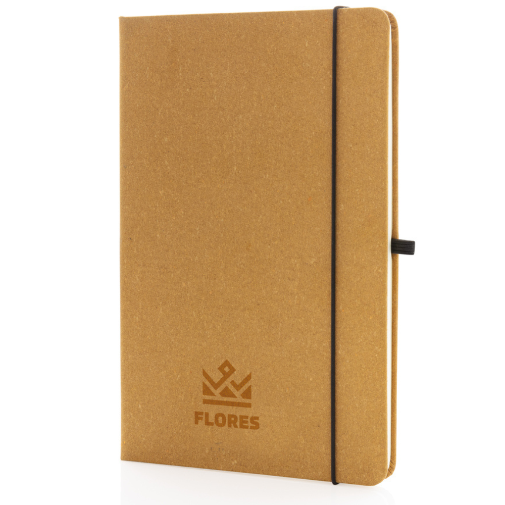 Recycled leather hardcover notebook A5