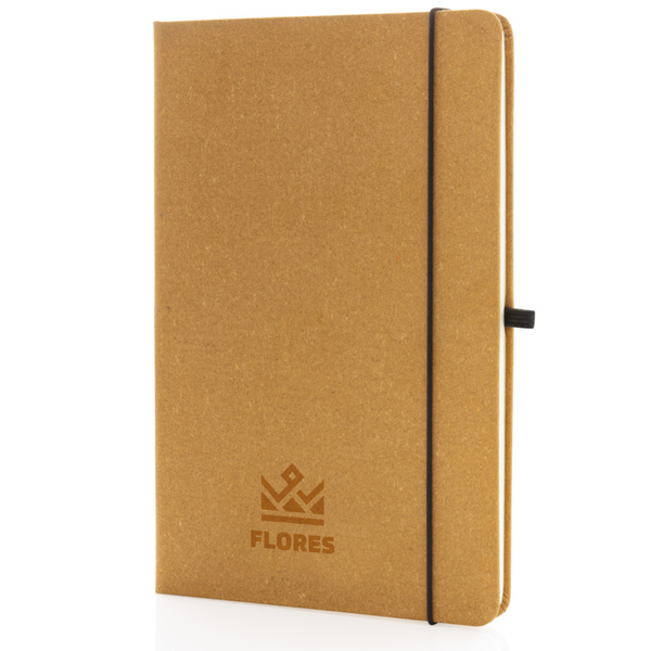 Branded Recycled leather hardcover notebook A5