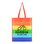 Branded Eco Friendly non woven PP long handled shopper with gusset