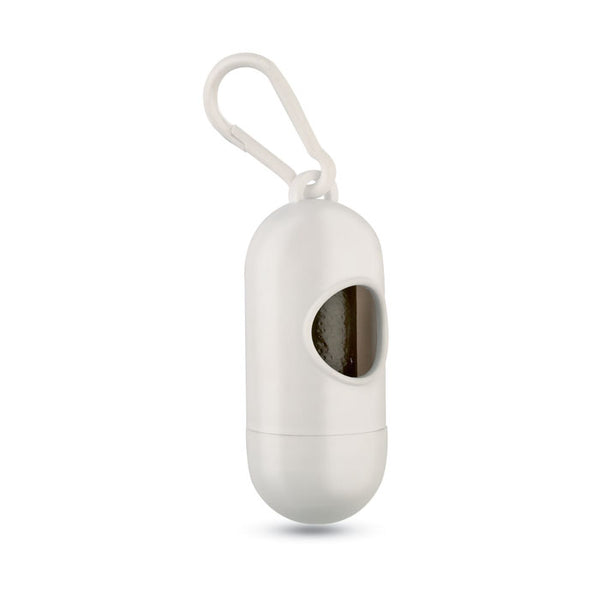 Container for pet bag w/ hook