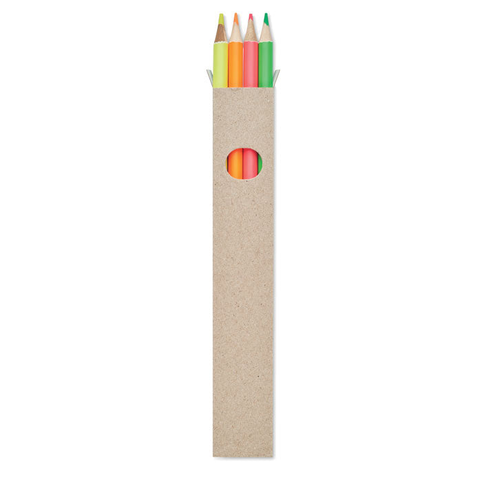 Branded 4 highlighter pencils in box