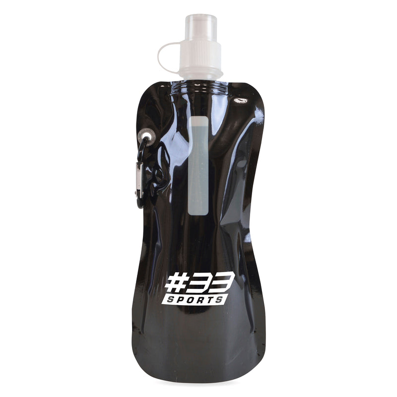 Express Quill Foldable Sports Bottle with Carabiner Clip - 400ml