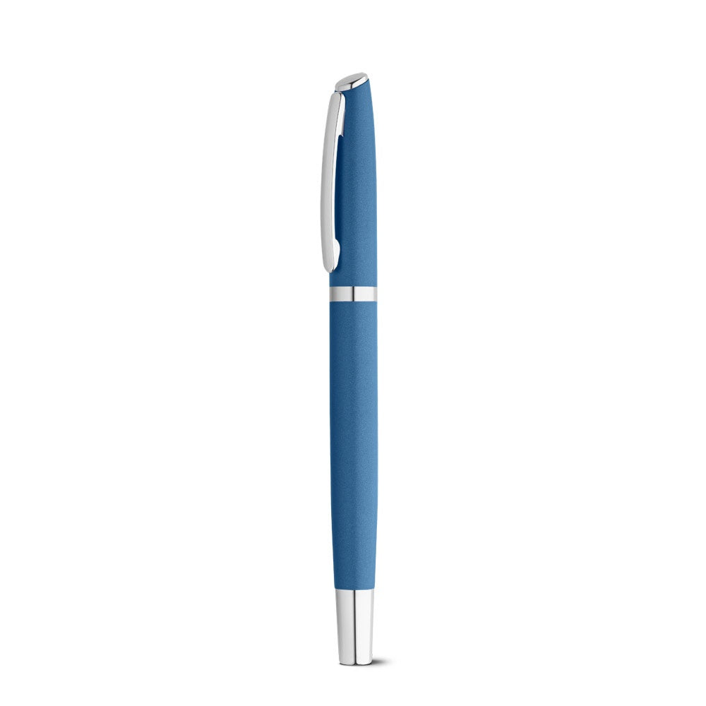 RE-LANDO-SET. Roller and ball pen set with 100% recycled aluminium body