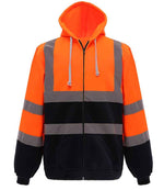 Yoko Hi-Vis Zip Hoodie Orange/Navy