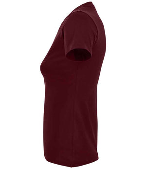SOL'S Ladies Imperial Heavy T-Shirt Burgundy