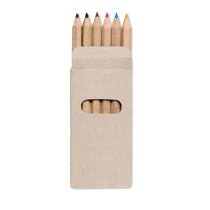 6 coloured pencils in box | Branded Colouring Set