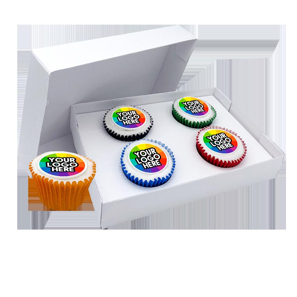 Iced Filled Cupcake Giftbox - 4 Pack