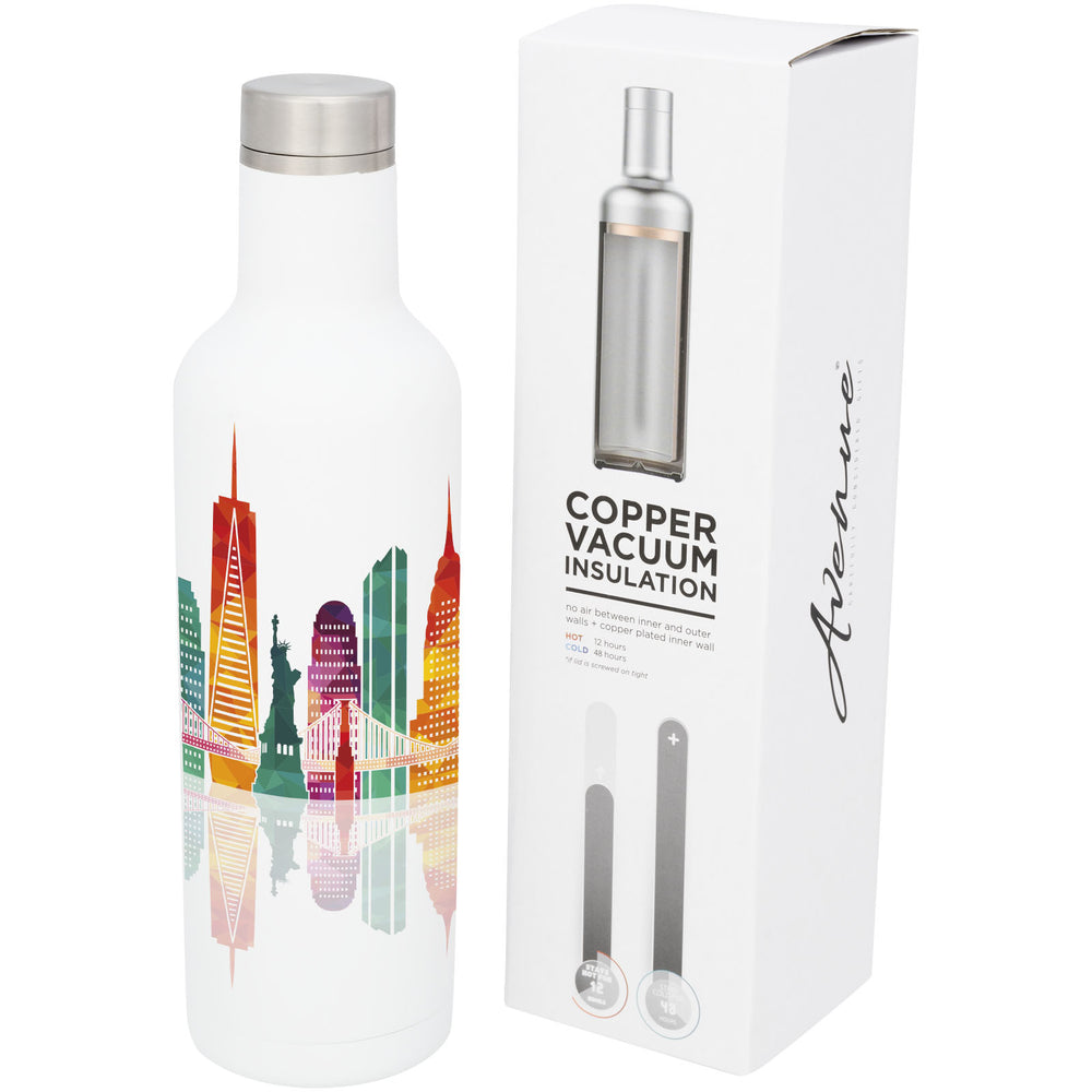 Branded Pinto 750 ml copper vacuum insulated bottle