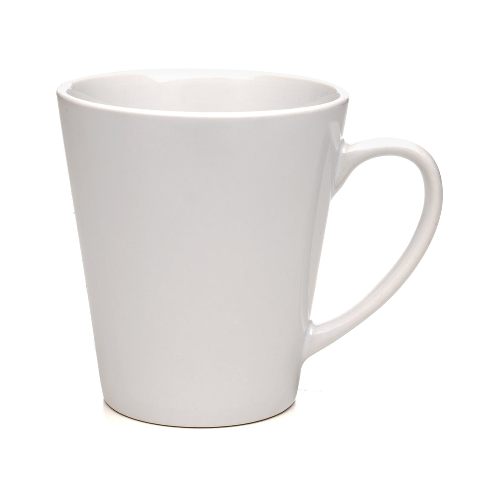 Deco-Latte WHITE 11oz Ceramic Mug White