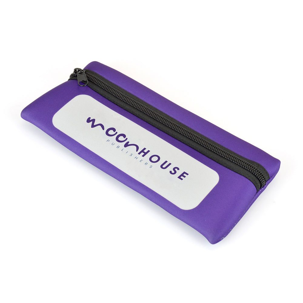 Branded Purple Neoprene Pencil Case