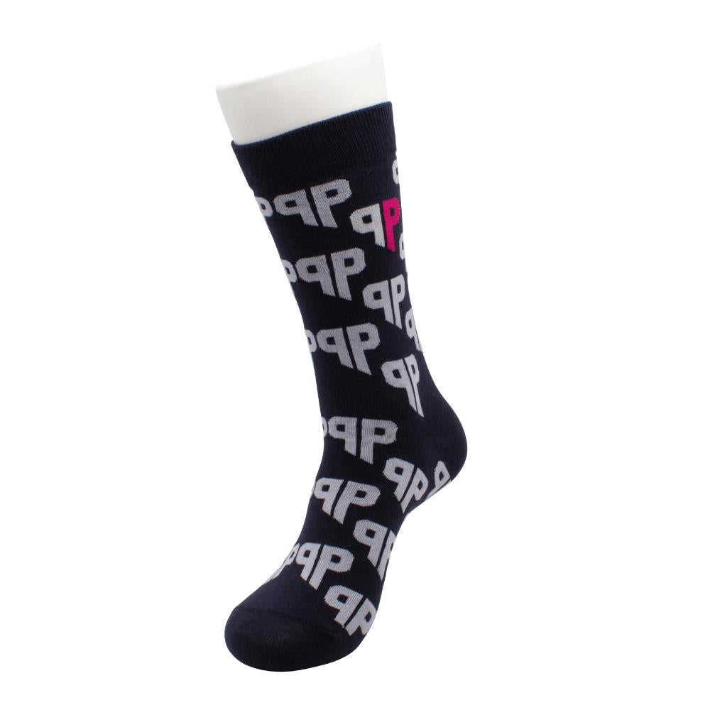 Branded Jacquard Knitted Cotton Socks