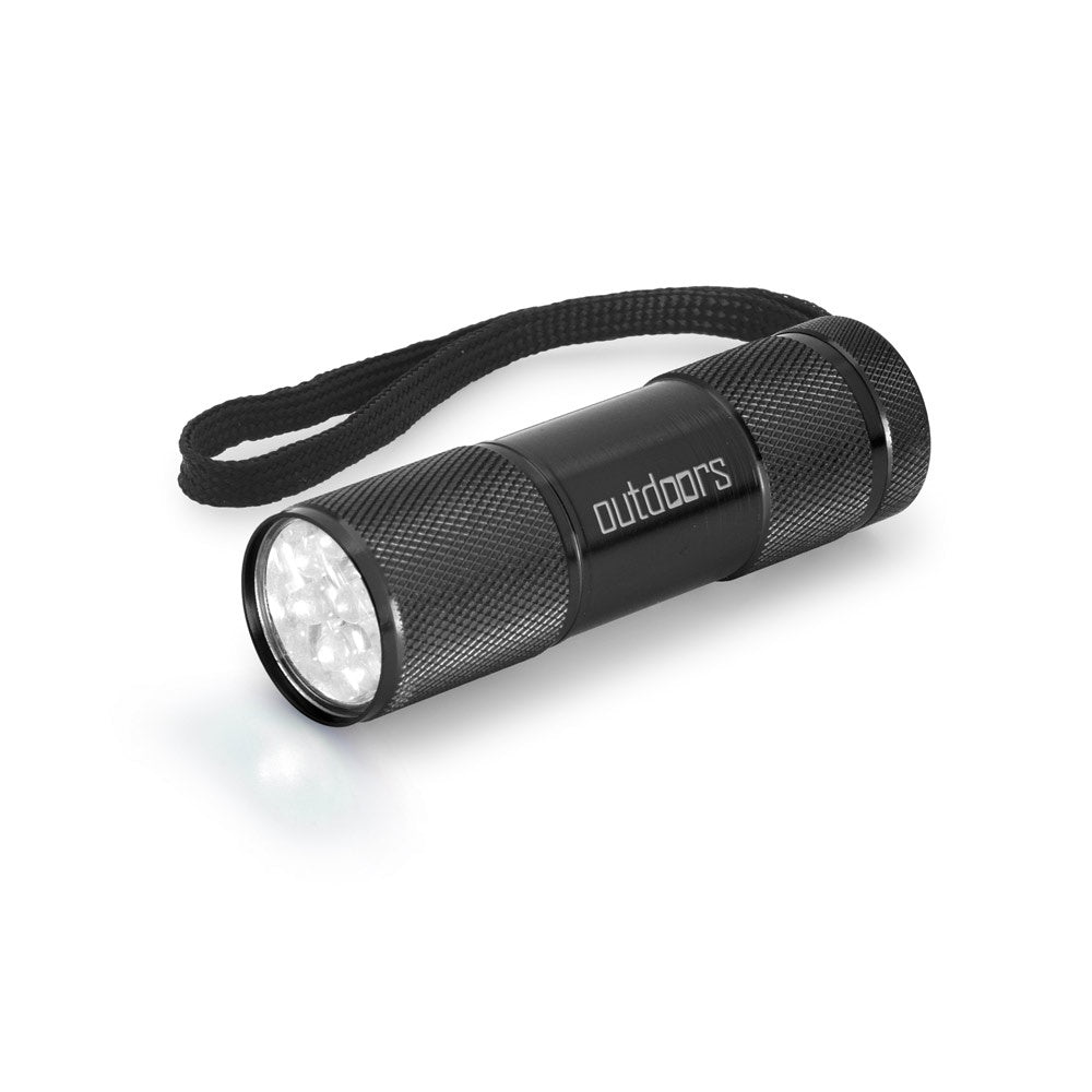 FLASHY. Aluminum flashlight with 9 LEDs