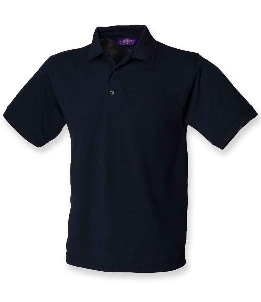 Henbury Heavy Poly/Cotton Piqué Polo Shirt Navy