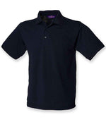 Henbury Heavy Poly/Cotton Piqué Polo Shirt Navy