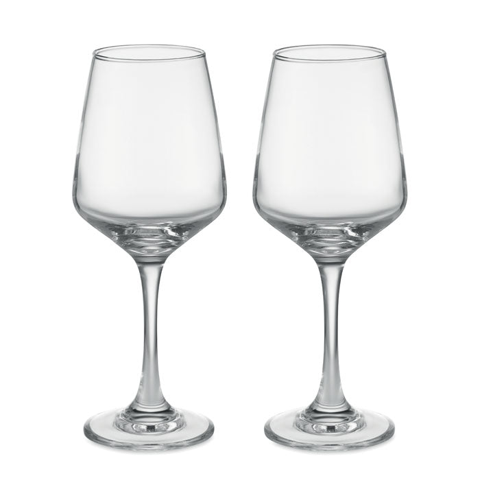 Branded Set of 2 wine glasses