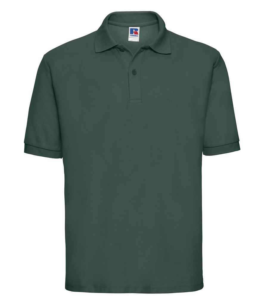 Russell Poly/Cotton Piqué Polo Shirt Bottle Green