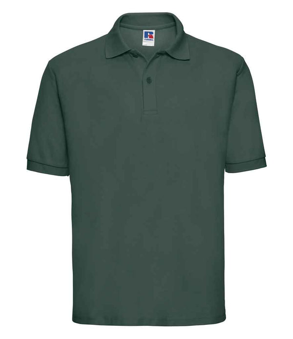 Russell Poly/Cotton Piqué Polo Shirt Bottle Green