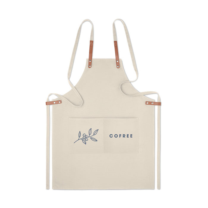 Branded Organic cotton apron 340 gr/m²