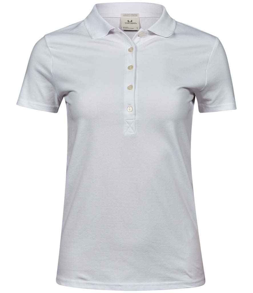Tee Jays Ladies Luxury Stretch Polo Shirt White